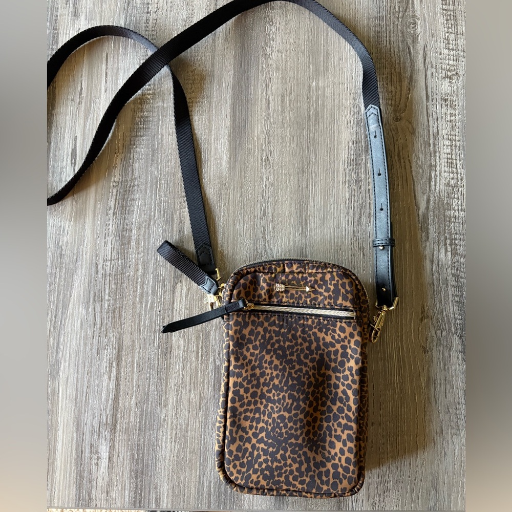 Stella & Dot Leopard Print Crossbody Bag